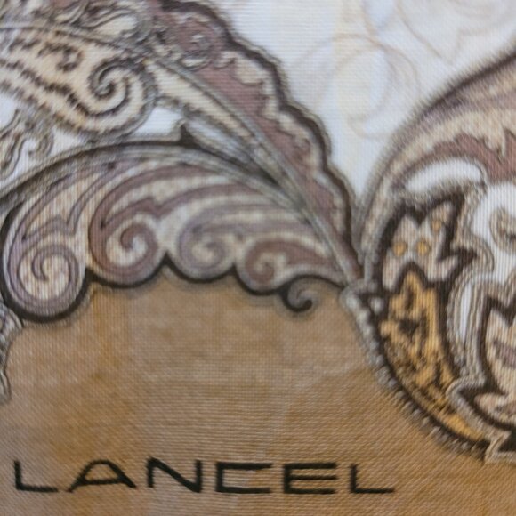 LANCEL Paisley Border (tan/brown ornate) - Picture 2 of 2